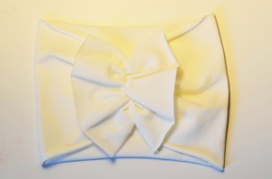 Laferio Gestricktes breites Stirnband für ein Mädchen Ecru