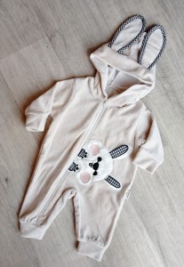 Velours-Kaninchen-Rampers