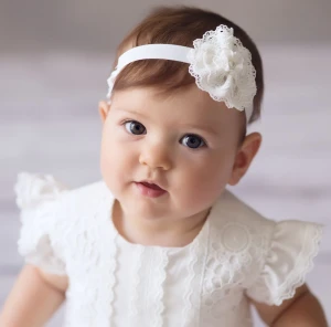 Stirnband für die Taufe Zoya ecru (1)