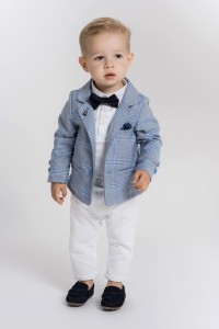 LaFerio Roca 02 Karierter Taufanzug