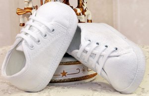 Elegante Cordschuhe - weiß