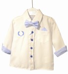 Elegancka koszula z muszką dla chłopca do chrztu